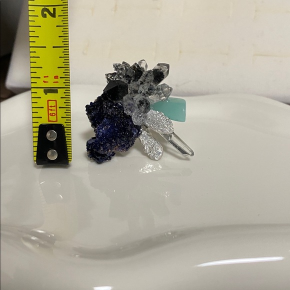 Multicolor Crystal Cluster statement ring - Picture 11 of 16